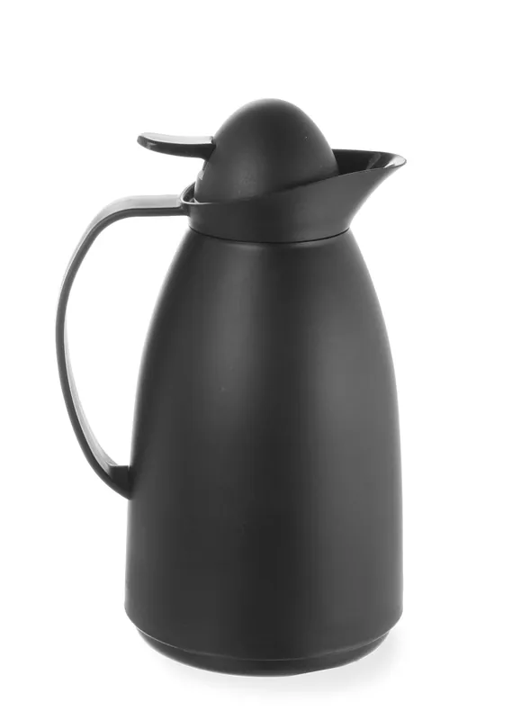 Voordeelprijs Polypropyleen Isoleerkan Zwart - Glazen Binnenfles - 1 Liter - Ø140x(H)268mm