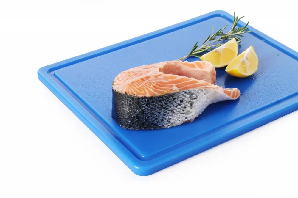 Express Levering Snijplanken HACCP 265x325x12mm GN 1/2 met Sapgeul blauw