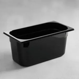 Gastronormbak 1/3 - 65 mm - zwart polycarbonaat Snelle Levering