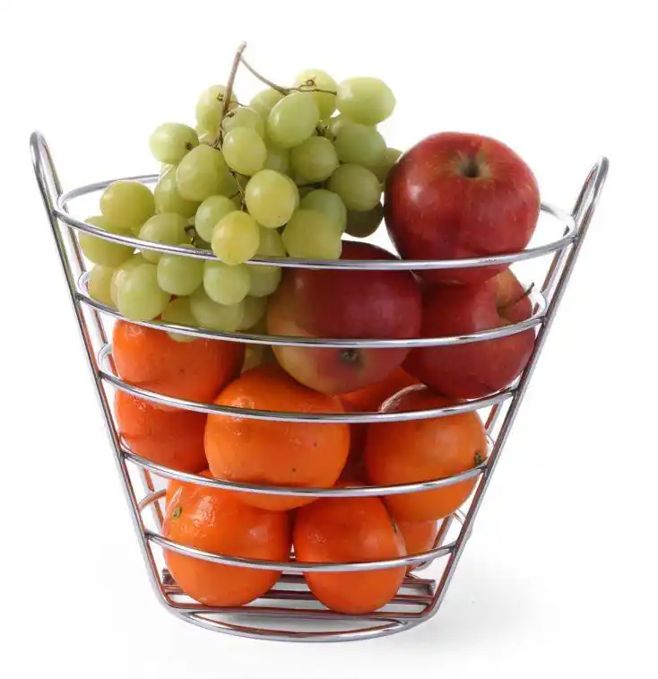 Laatste Versie Fruitkorf - Draadijzer Verchroomd - 215x(h)205mm