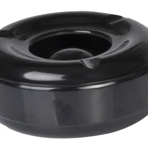 Betaalbaar Asbak Winddicht - Zwart Melamine - Rond - Ø146mm