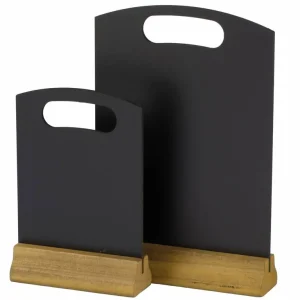Tafelkrijtbord met houten voet - 150x230mm - 2 stukken Goedkoop