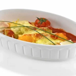 Ovenschaal - Ovaal - Rustika - 220x130x40(H) mm - Wit - Porselein Bestseller