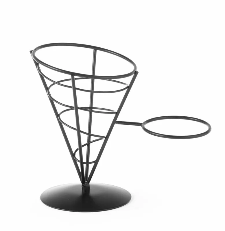 Gratis Retour Friteszakhouder - Zwart Draadframe - 210x110x172(h)mm