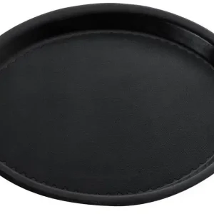 Beste Prijs Dienblad Zwart Rond - Antislip Laag - Schok/Breuk Bestendig - Ø410mm