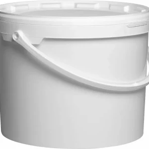 Direct Verzonden Emmer met Deksel 29x(H)23cm - 11,5 Liter wit PP