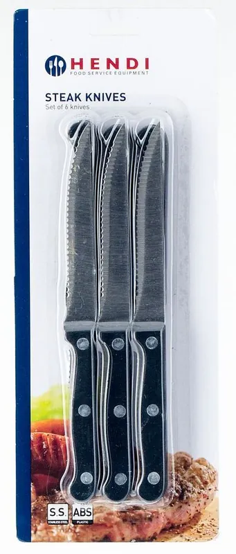 Lage Kosten Steakmes 215 mm RVS - Kichen Line - 6 Stuks