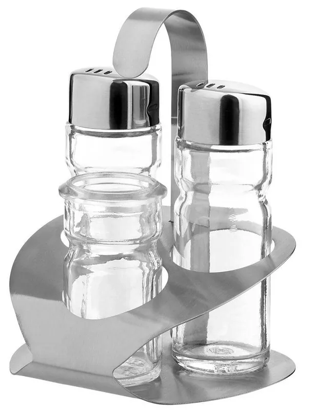 Menage 3 delig - Luxe - Peper/Zout/Tandenstoker - 90x90x(H)115mm Goedkoop
