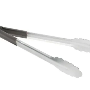 Serveertang RVS - Handgreep Zwart PVC - (L)250mm Snelle Levering