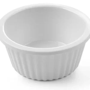 Ramekin 50ml - Ivoorkleurig Melamine - 70x70x37(h)mm - Per 4 Stuks Uitverkoop