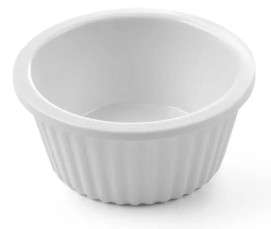 Ramekin 50ml - Ivoorkleurig Melamine - 70x70x37(h)mm - Per 4 Stuks Uitverkoop