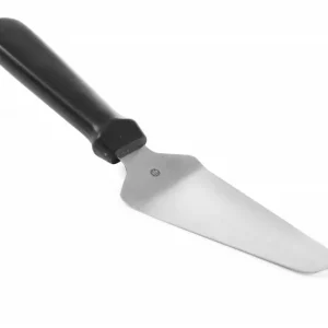 Gebakschep rvs 260x60 mm - met zwarte PP handgreep Laatste Versie