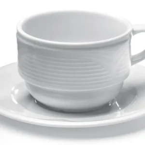 Uitverkoop Schotel voor koffiekop - Saturn - Ø150 mm - Wit - Porselein