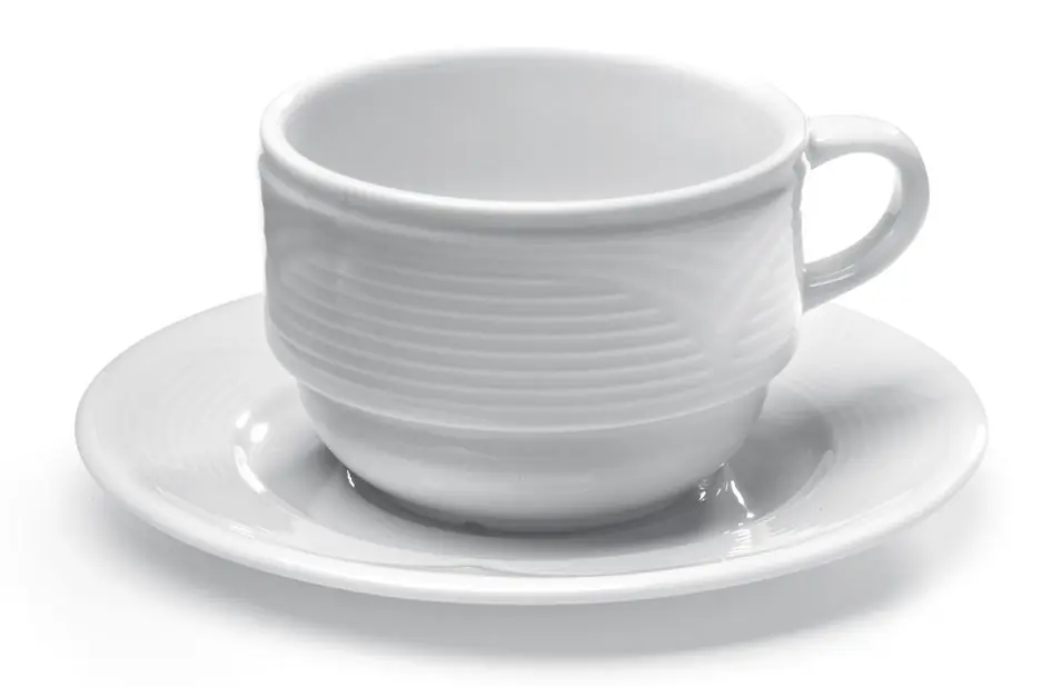 Uitverkoop Schotel voor koffiekop - Saturn - Ø150 mm - Wit - Porselein