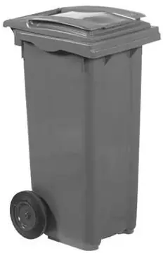 Betaalbaar Afvalcontainer op Wielen- 120 Liter Grijs