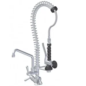 Voorspoeldouche MINI - 17 Liter/Minuut - Mini met Kwartslag Tussenkraan - (H)650mm Goedkoop