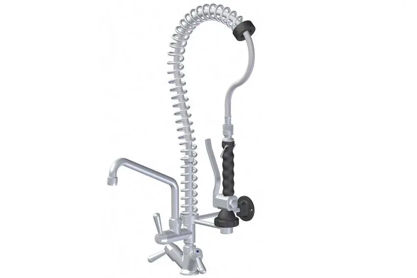Voorspoeldouche MINI - 17 Liter/Minuut - Mini met Kwartslag Tussenkraan - (H)650mm Goedkoop