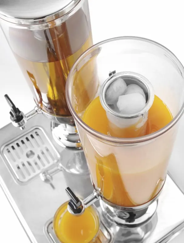 Meest Verkocht Dubbele Sap Dispenser - Ijs Cilinder Koeling - 2x 3 Liter - 415x315x(H)490mm