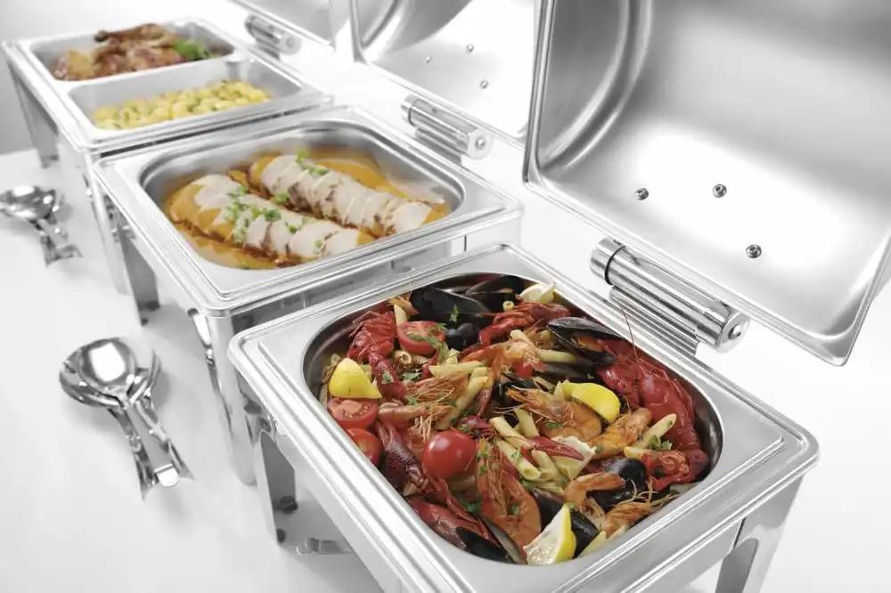 Speciale Aanbieding Chafing Dish Hoogglans - 1/2 GN - 4Liter - 365x345x(H)345mm
