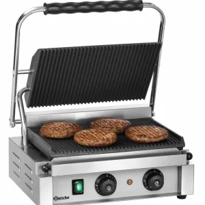 Seizoensaanbieding Panini Grill Geribd - Geëmailleerd Gietijzer - 2,2 kW - 410x400x(H)200mm