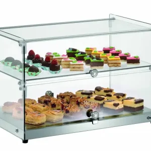 Uitverkoop Glazen buffetvitrine - 2 Etages - 550x375x(h)370mm