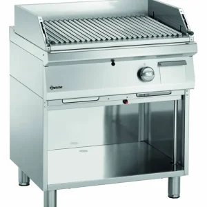 Gas Lavasteengrill Geribd - Open Onderstel - 9kg Lavastenen - 800x700x(H)850mm Betaalbaar