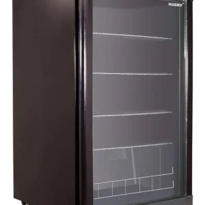 Barkoelkast Glasdeur Zwart - 130 Liter - 540x540x840(h)mm Flitsaanbieding