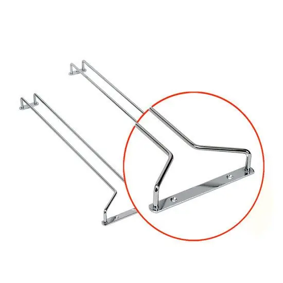 Bestseller Glazenrek chroom - 300x110mm - 2 Stuks