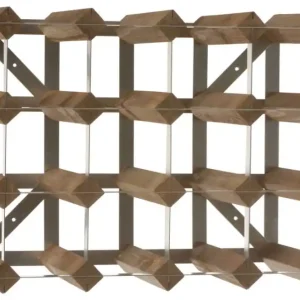 Wijnrek 16 flessen - 42 x 22,8 x (h) 32,4cm - Hout / Metaal Laatste Kans