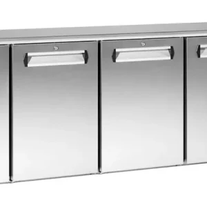 Must-Have Flessenkoeling 4-Deurs - Chroom - Gamko E3/2222MUCS - 722 Flessen 33cl. - 728L - ECO-Line - 2542x492x840/860-880mm