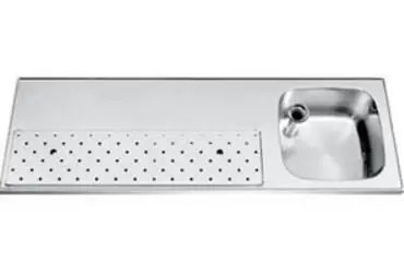Barblad RVS + Spoelbak Rechts - Gamko ST-BB150R - Rond Motief - 500x1500mm - STAR-Line Direct Beschikbaar