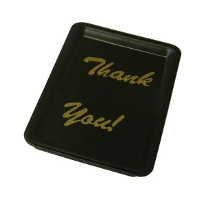 Must-Have Tip Tray 'Thank You' - 16x11cm - Zwart met goude letters