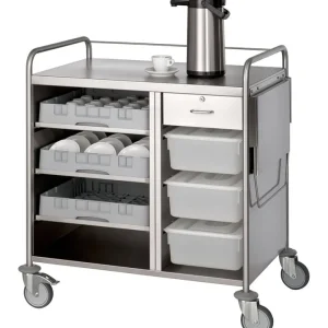 Nieuw Serveerwagen 1000(b)x700(d)x985(h)mm 30S 4 Zwenkbare wielen Geschikt voor 50x50cm korven