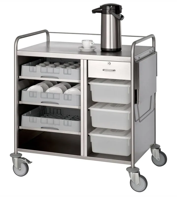 Nieuw Serveerwagen 1000(b)x700(d)x985(h)mm 30S 4 Zwenkbare wielen Geschikt voor 50x50cm korven