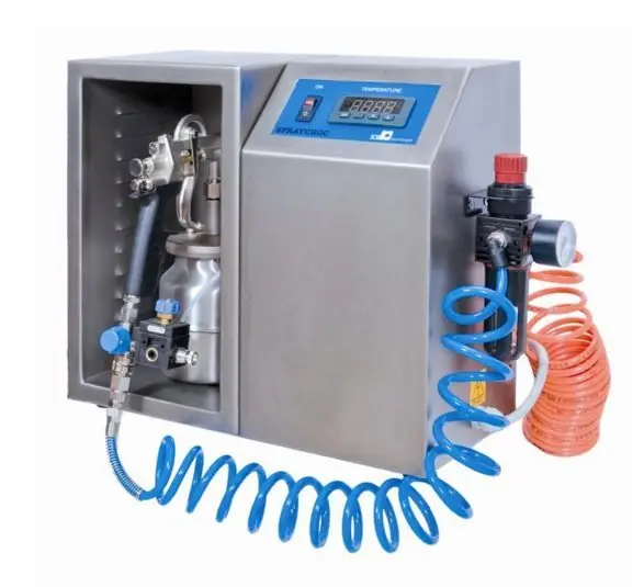 Betaalbaar Chocolade Spuitmachine - Spraychoc Micro - 1 Liter - 340x180x390(h)mm