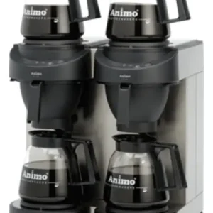 Dubbel Koffiezetapparaat Animo Vaste Wateraansluiting- 10562 - M202 - Inc 4 x Glazen Kan 1,8 Liter - 3500W Betaalbaar