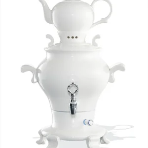 BEEM Samovar Trendy Odette - Theezetapparaat / Waterkoker - Porselein wit - 5 Liter Gecertificeerd