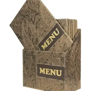 Hete Deal Doos met 10 menu's A4-ontwerp - Paisley - 370x290x210mm