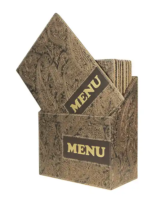 Hete Deal Doos met 10 menu's A4-ontwerp - Paisley - 370x290x210mm