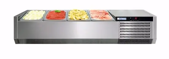 Meest Verkocht Opzetkoelvitrine Met RVS Deksel - VRS 1100/K - 4x 1/3 GN 1100x395x(H)260mm