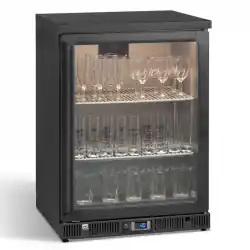 Finale Uitverkoop Stand Alone Vriezer Antraciet Omlijsting - GF/100RG - Glazen Deur Rechts Draaiend - 600x538x840-860/880mm