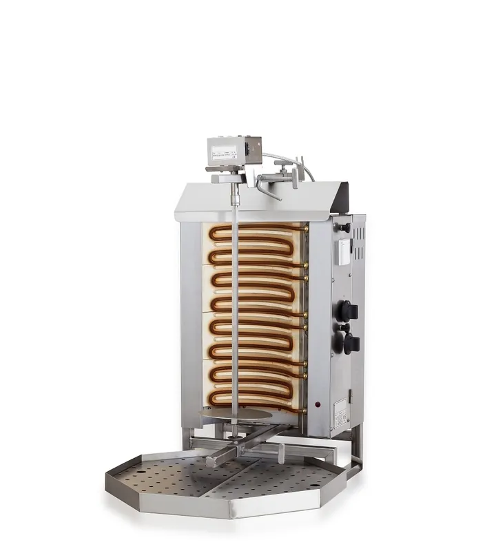 Gyros Grill Elektrisch - 4 Hittezones - 6,4 kW - 440x550x(H)870mm Op = Op
