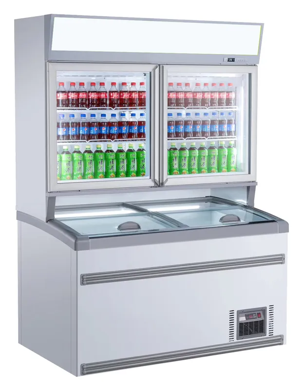 Wandvrieskast Wit - 2 Glazen Deuren - 1454x890x(H)2000mm Goedkoop