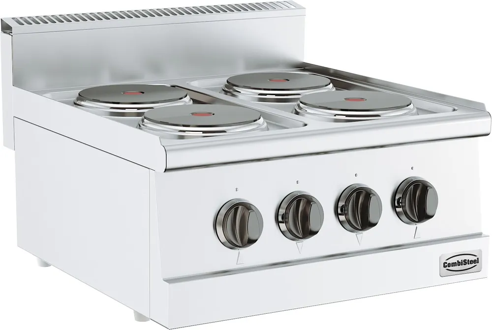 Flitsaanbieding Base 600 Elecktrisch Fornuis Tafelmodel - 4x 1,85 kW - 600x600x(H)300mm