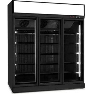 Vrieskast 3 Glazen Deuren - Zwart Model - 1480 Liter - 1880x710x(H)2092mm Lage Prijs