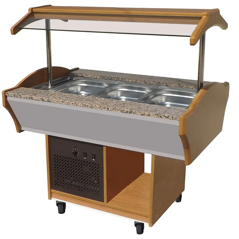 Gekoeld Buffet GN 3/1 - 1200x900x(H)850/1350mm Op = Op
