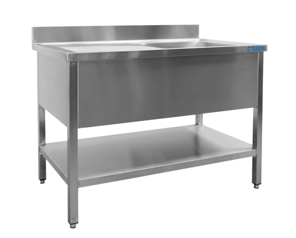 SARO Spoeltafel, 1 wasbak, rechts - B 1000 xD 700 mm Must-Have
