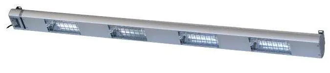 Kwartsverwarmingslamp - 4 geïntegreerde lampen / 1400W - Afmeting 1500mm - met Schakelaar! Must-Have