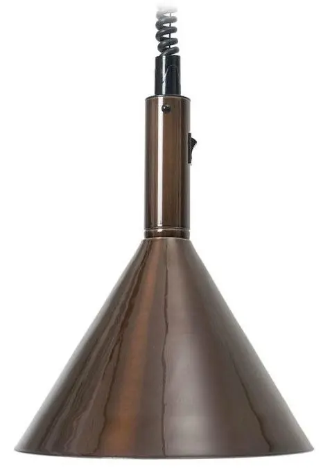 Weekendaanbieding Retro koperen verwarmingslamp - Ø280x360mm - Gemaakt in Europa - Kabel 1800mm - 250W lamp Incl.