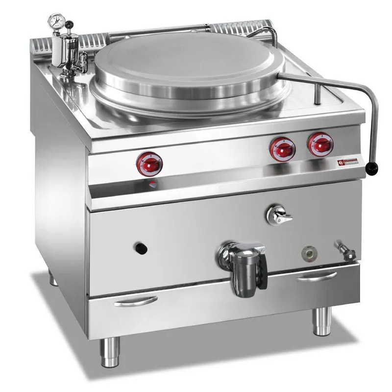 Premium Gaskookketel direkte verwarming, 100 liter, op meubel - 800x900x(h)850/920mm